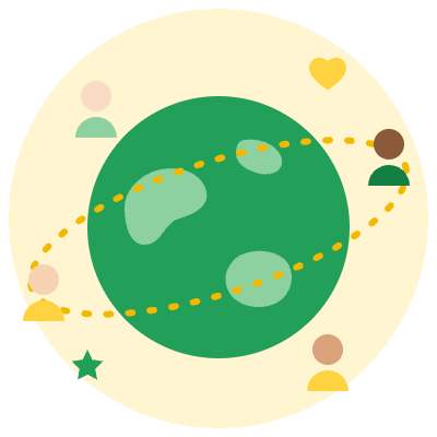 地球とくらす人たちのイラスト